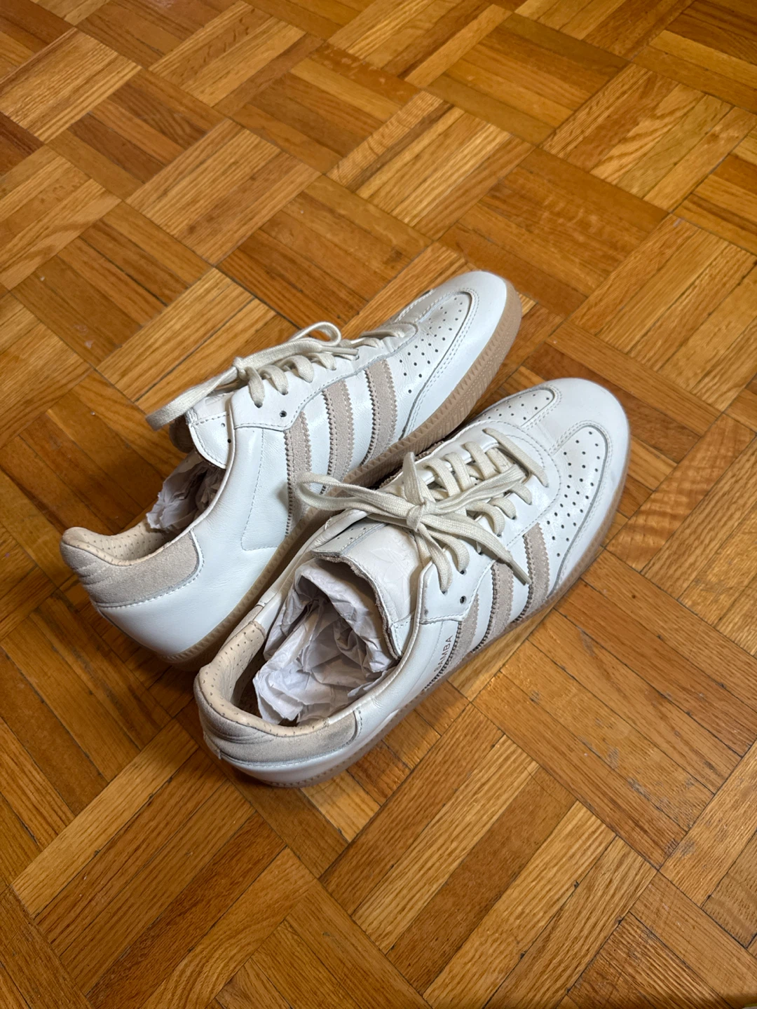 Adidas Samba OG White & Beige Sneakers