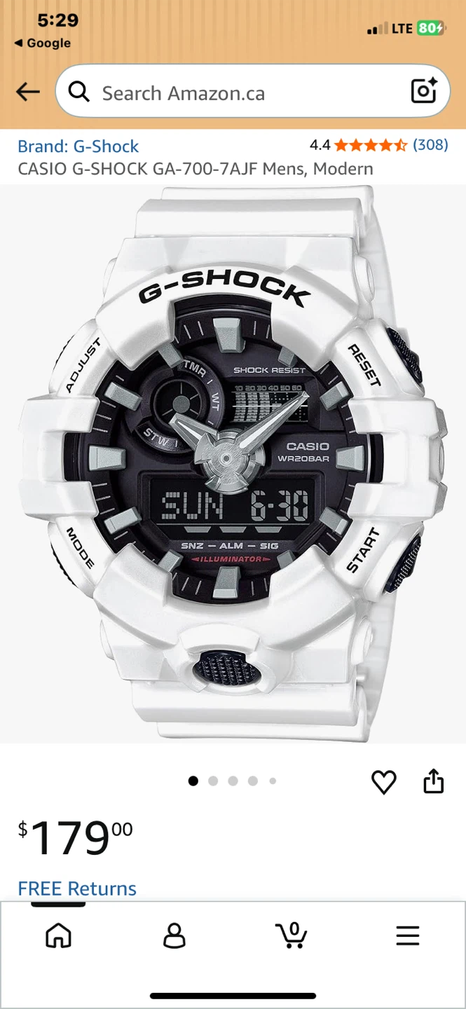 Casio G-SHOCK GA-700 Men's Black Watch - GA-700-7A - photo 2