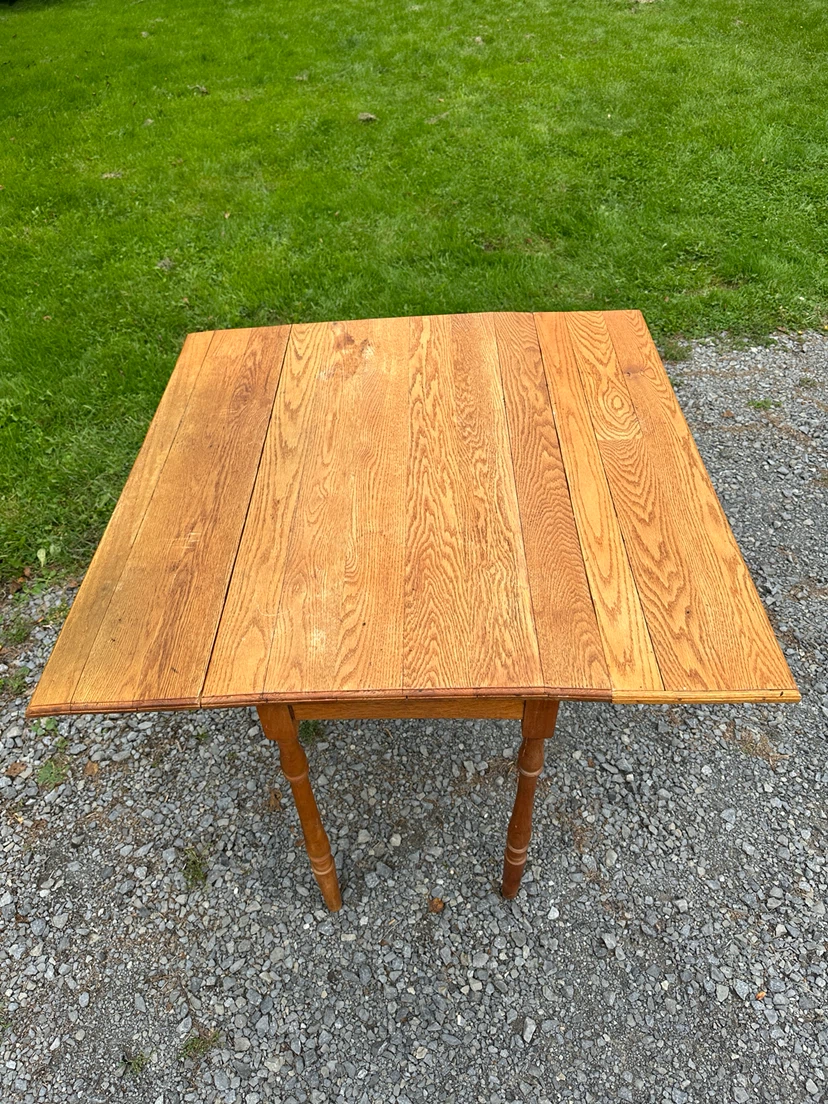 Antique Solid Oak Drop-Leaf Table (CAN DELIVER) - photo 5