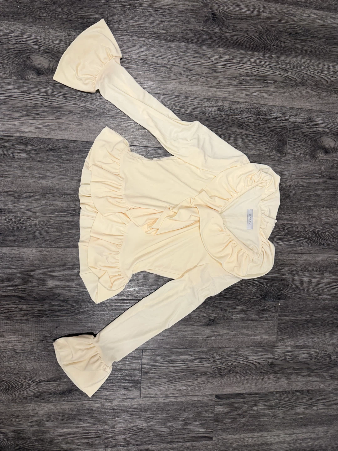 ruffle long sleeve button up cardigan Y2K