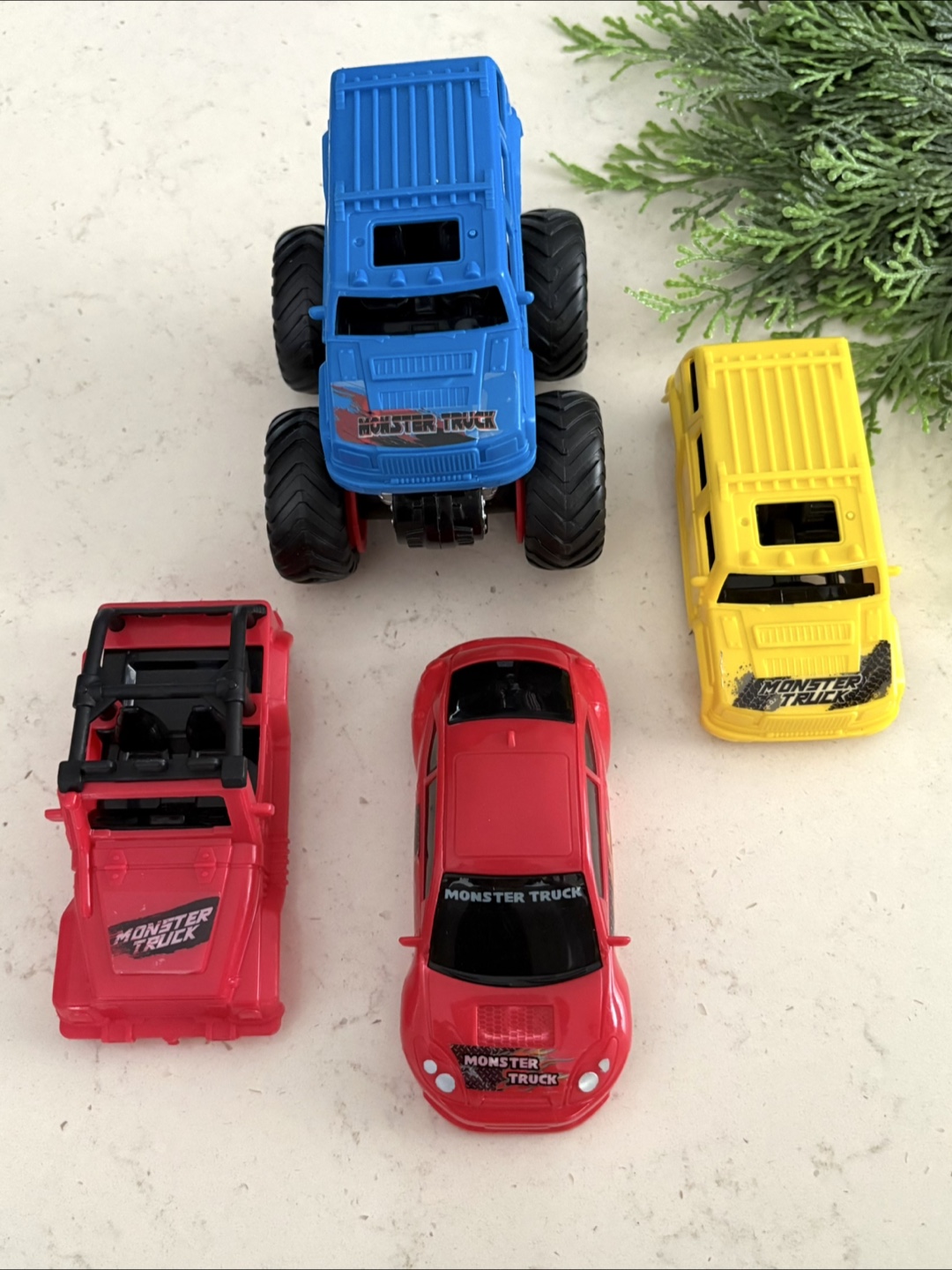 Set of 4 Interchangeable Toy Monster Trucks