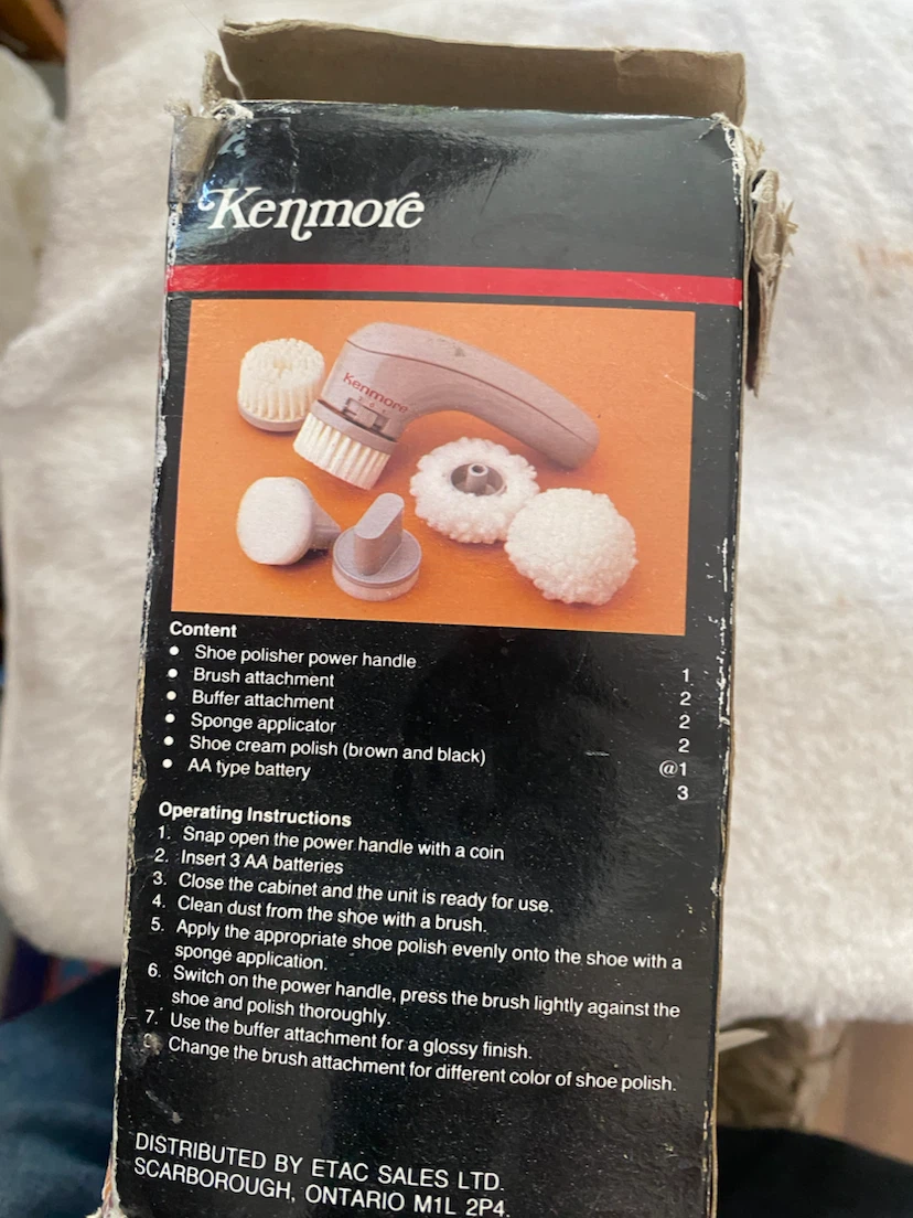 Kenmore Battery Operated Shoe Polisher Kit
