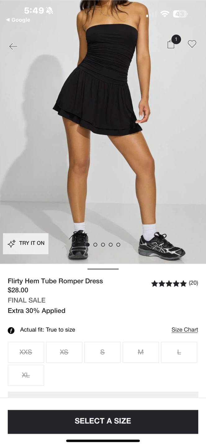 New With Tags Garage Flirty Hem Tube Romper Dress - photo 3
