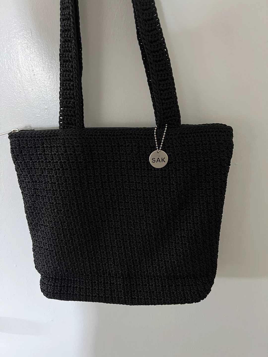 The Sak Black Crochet Tote Bag