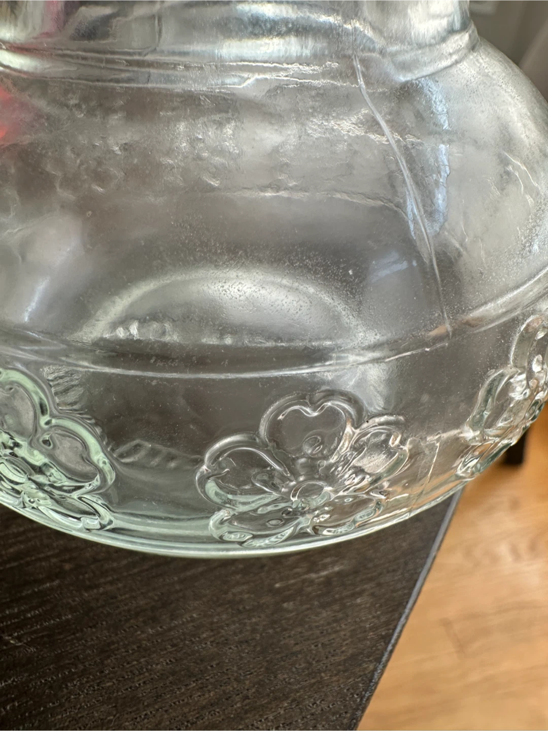 Clear Glass Floral Embossed bud vase - photo 2