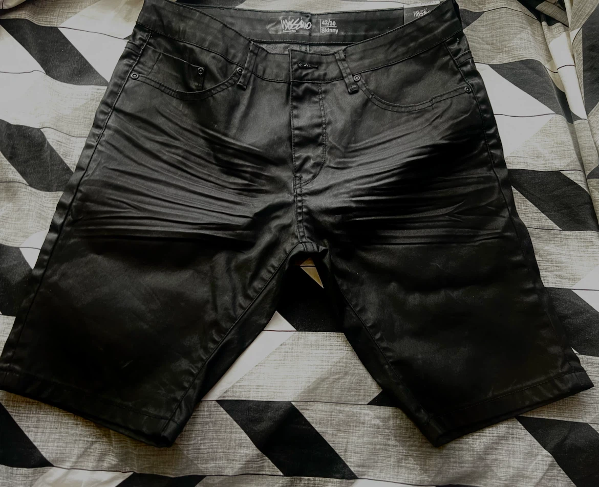 Mossimo Black Shiny Skinny Fit Shorts