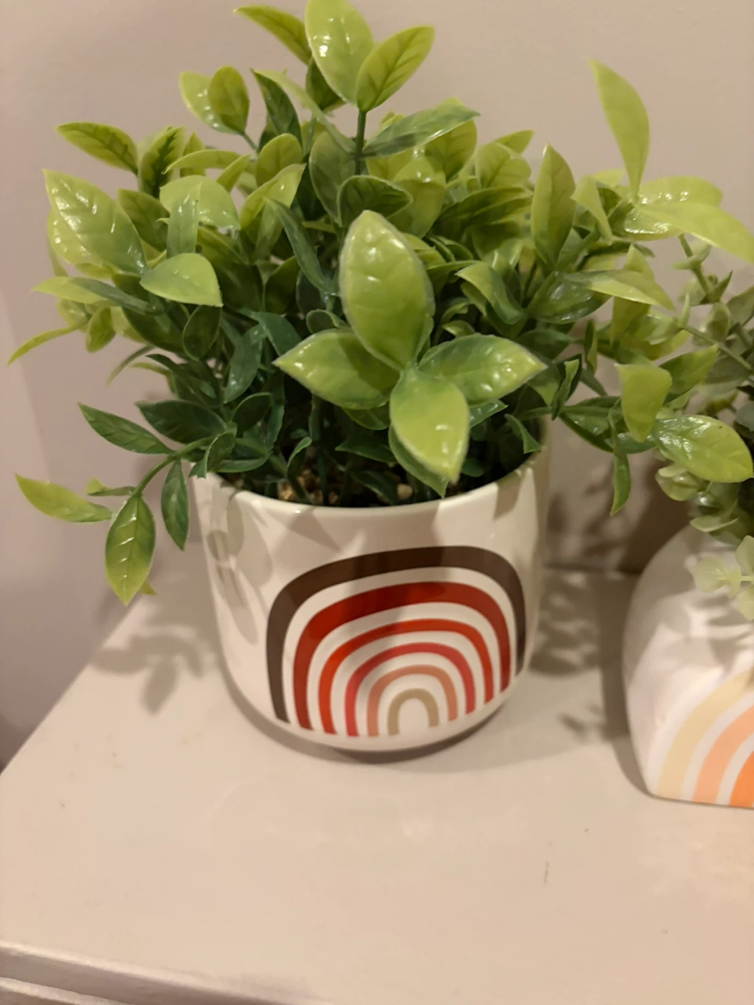 Set of 3 Rainbow Planters with Artificial Plants - photo 4