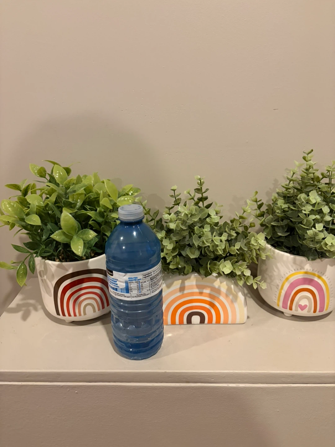 Set of 3 Rainbow Planters with Artificial Plants - photo 5