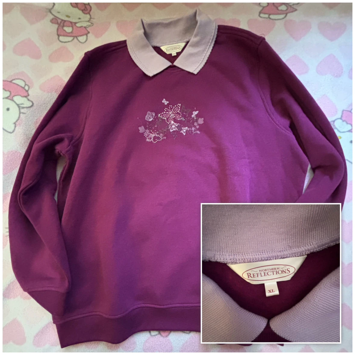 Northern Reflections - Butterfly Sweatshirt - *Size Women XL*