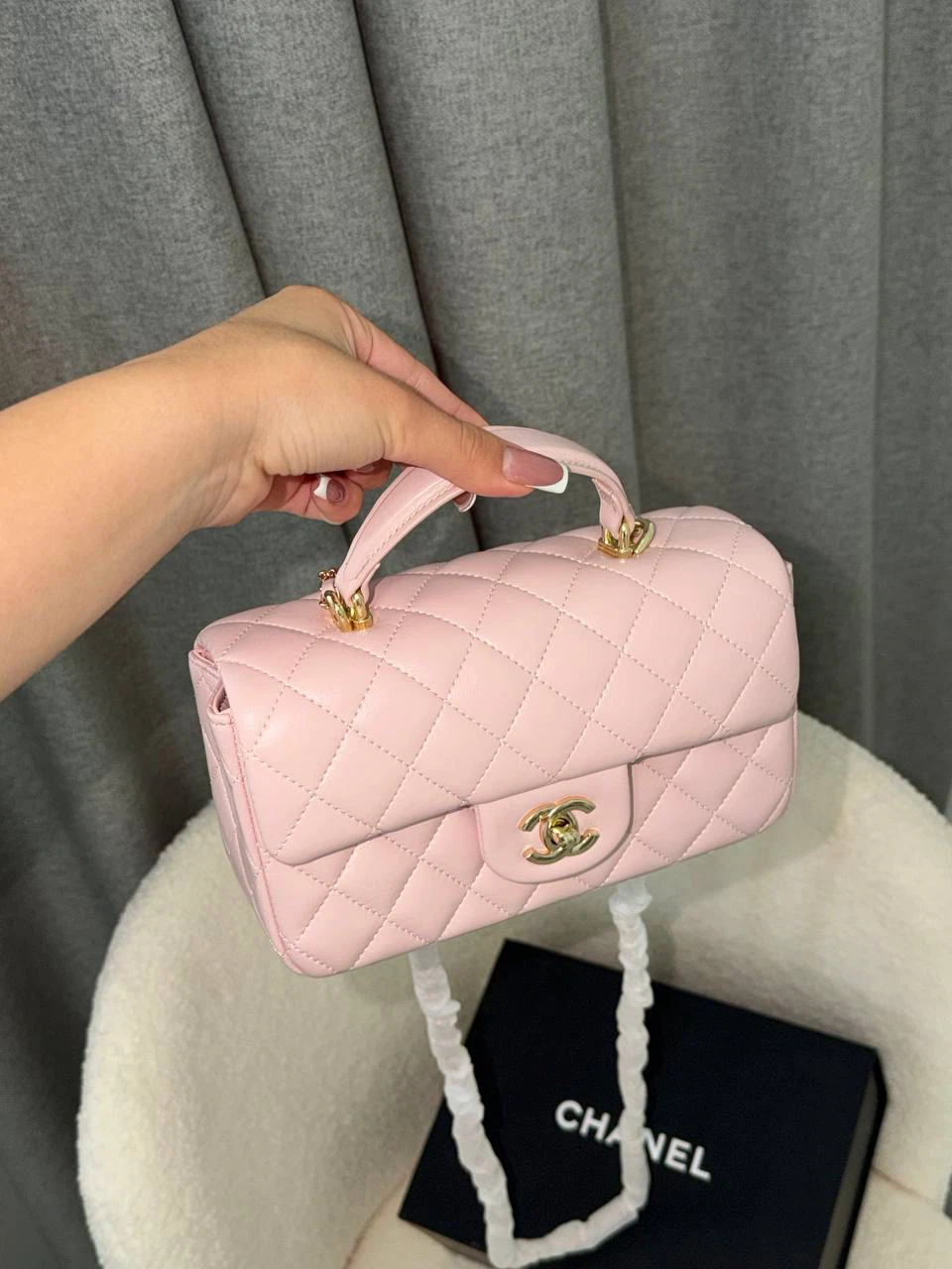 Chanel Flap Bag - Pink Lambskin