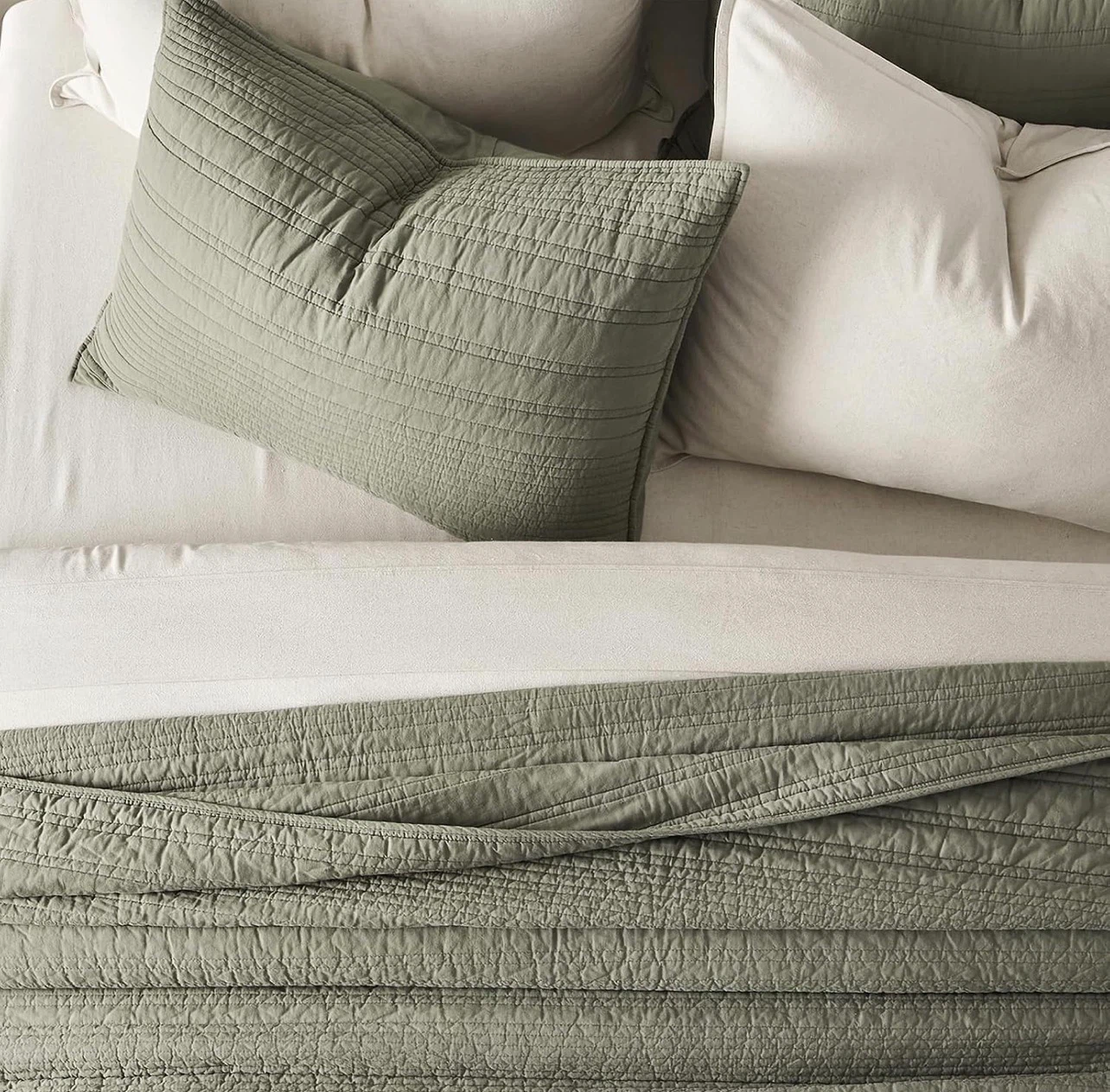 King Size Green Cotton Quilt - photo 2