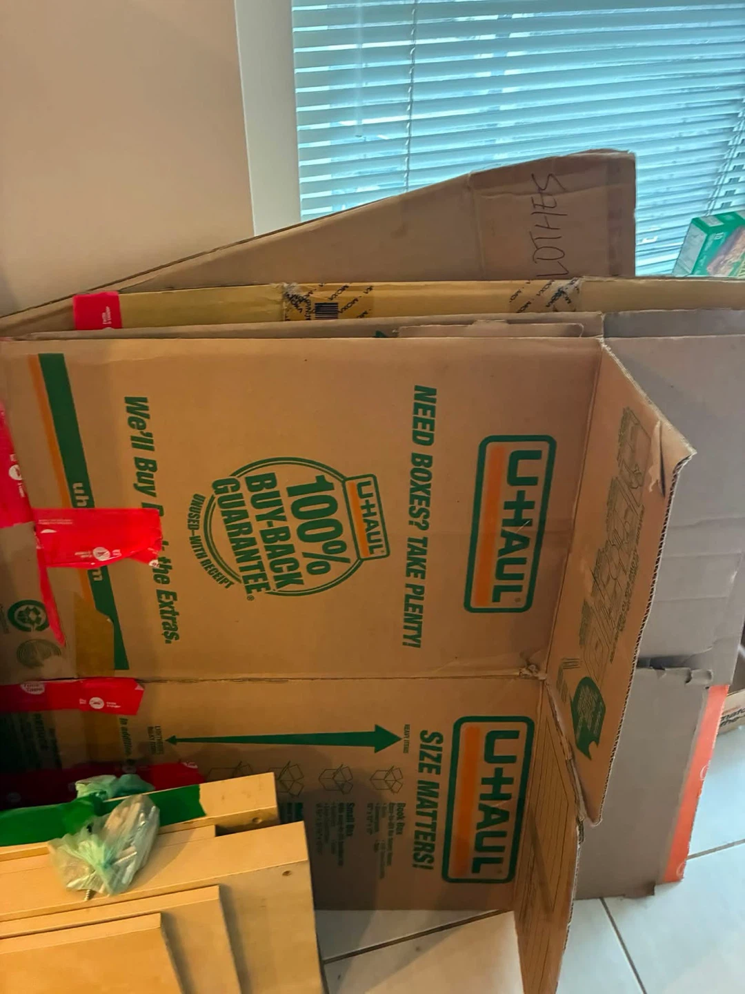 U-Haul Moving Boxes