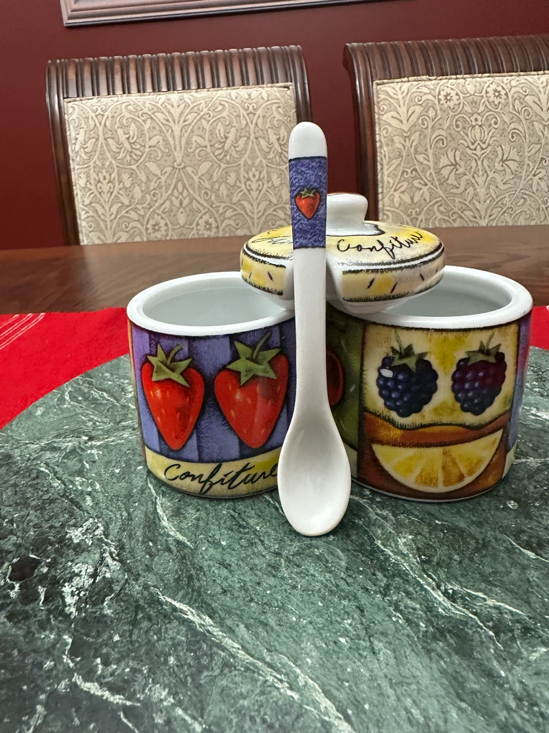 VTG Berry Jam Jar + Spoon - photo 4