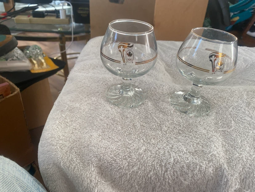 4x Olympic Brandy Glasses