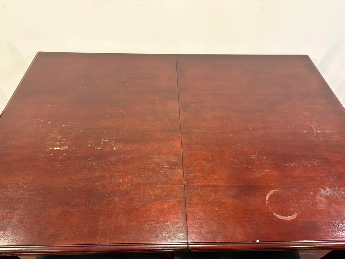 Dark wood dining table with 4 chairs - photo 4