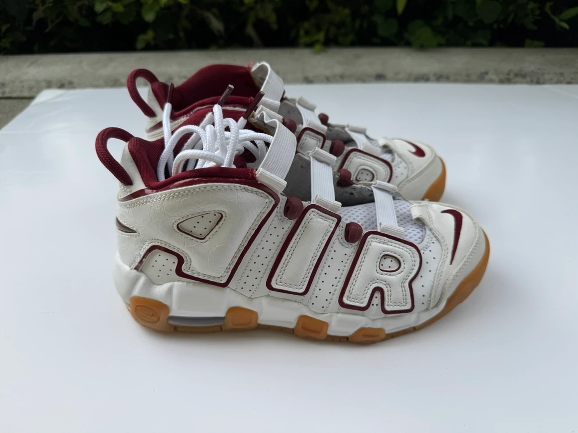 Nike Air More Uptempo Youth 4Y White Team Red