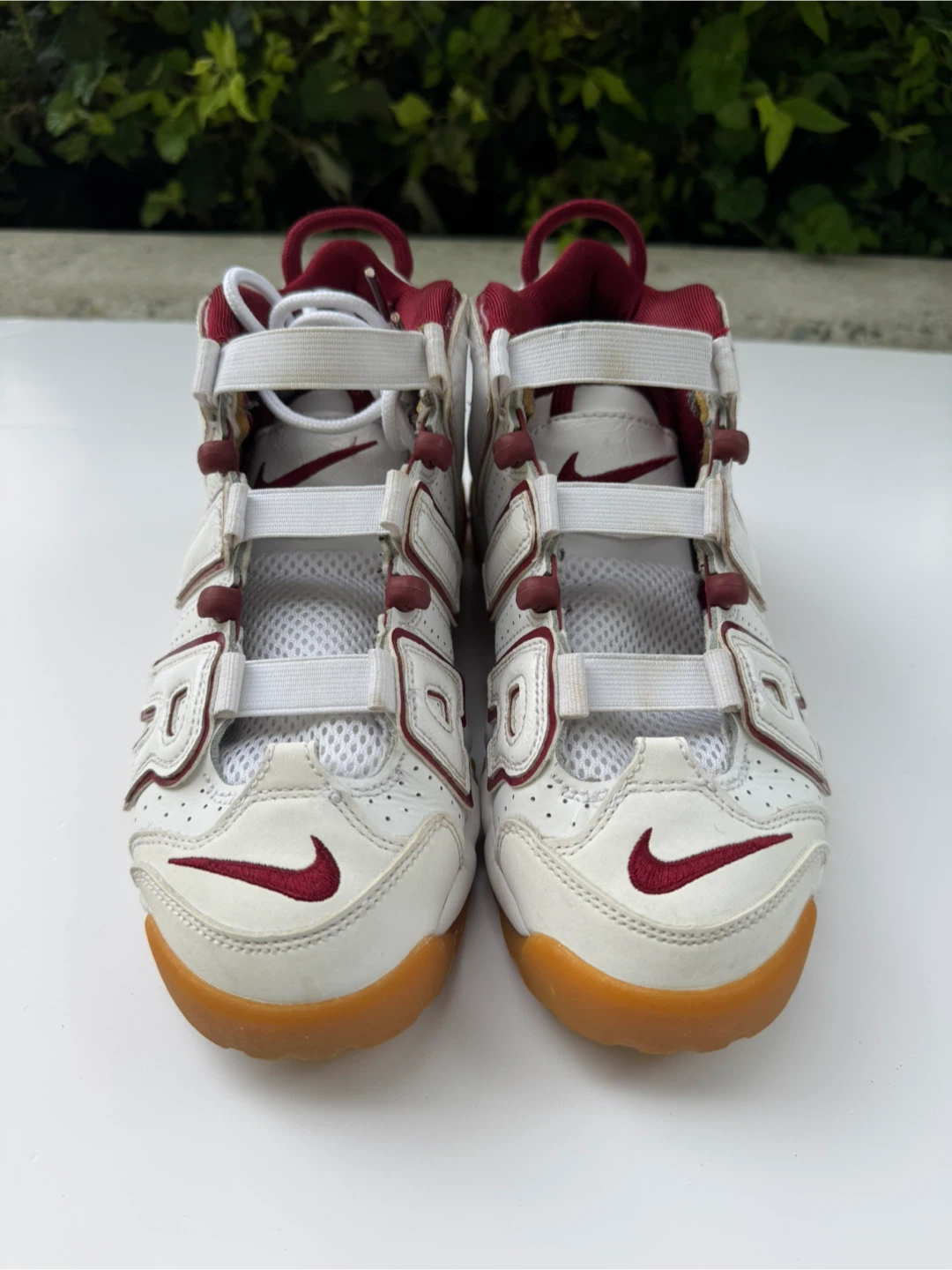 Nike Air More Uptempo Youth 4Y White Team Red - photo 2