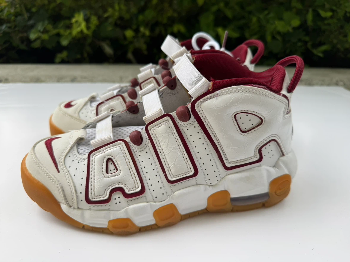 Nike Air More Uptempo Youth 4Y White Team Red - photo 3