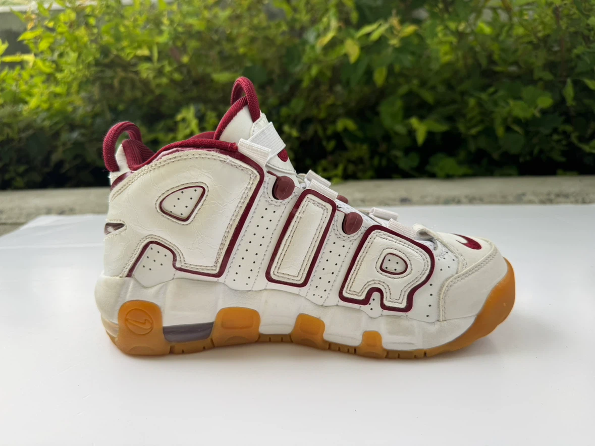 Nike Air More Uptempo Youth 4Y White Team Red - photo 5