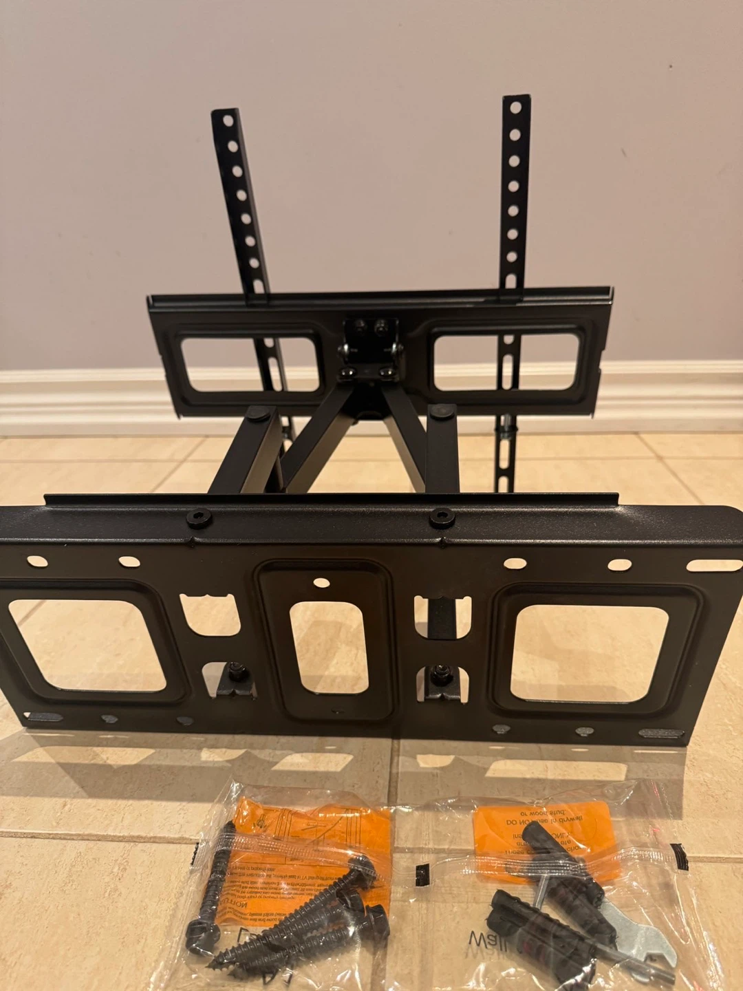 Black Articulating TV Wall Mount Bracket - photo 3