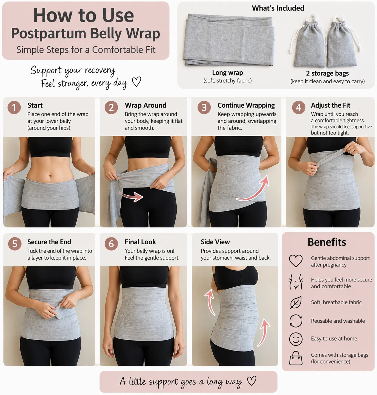 Postpartum Belly Wrap / Abdominal Binding Cloth