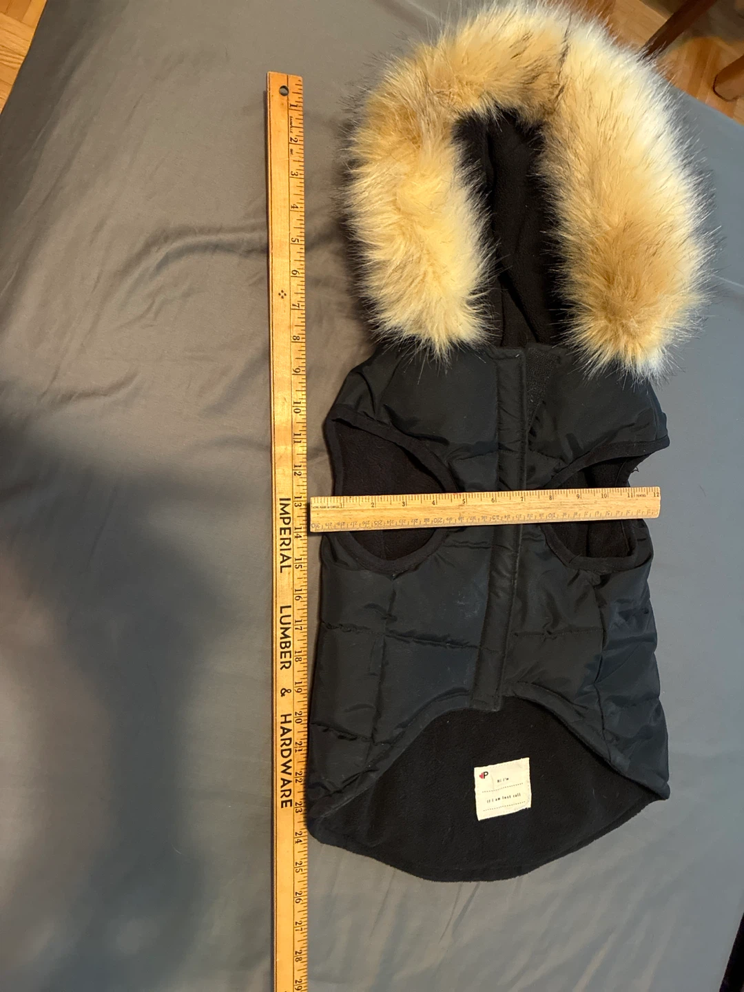 Pajar dog  winter vest with faux fur hood - photo 3
