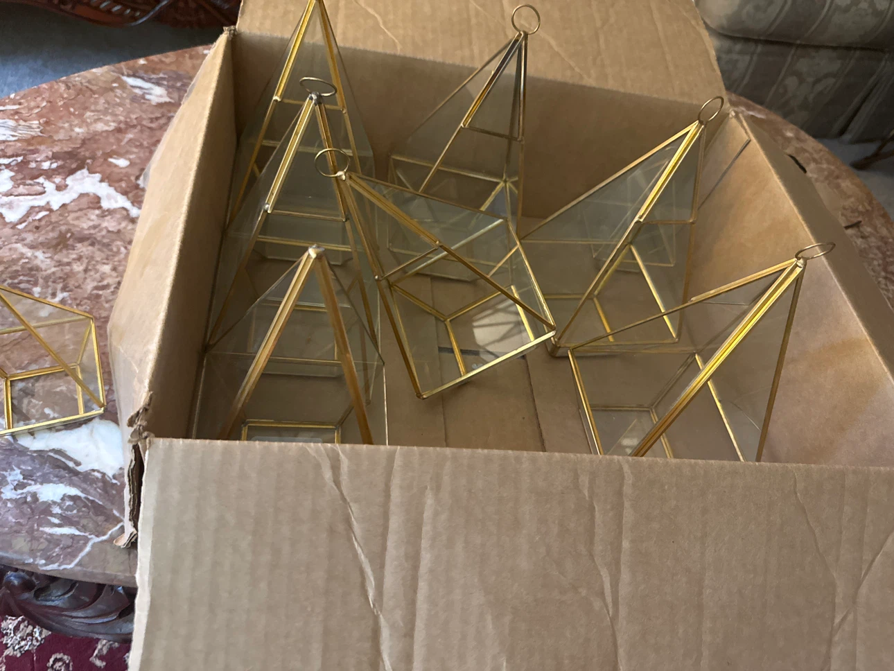 Geometric Glass Terrarium Holders - photo 2