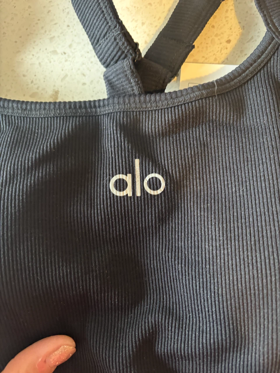 Alo Yoga Ribbed Black Sports Bra - photo 2