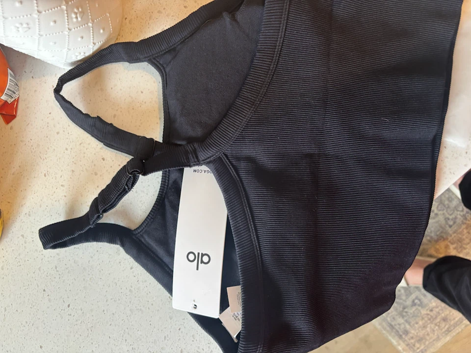 Alo Yoga Ribbed Black Sports Bra - photo 4
