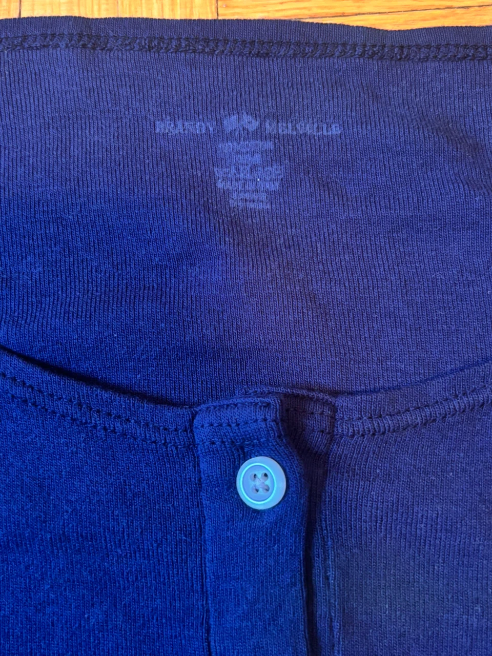 Brandy Melville Navy Long Sleeve Button-Up Top - photo 2