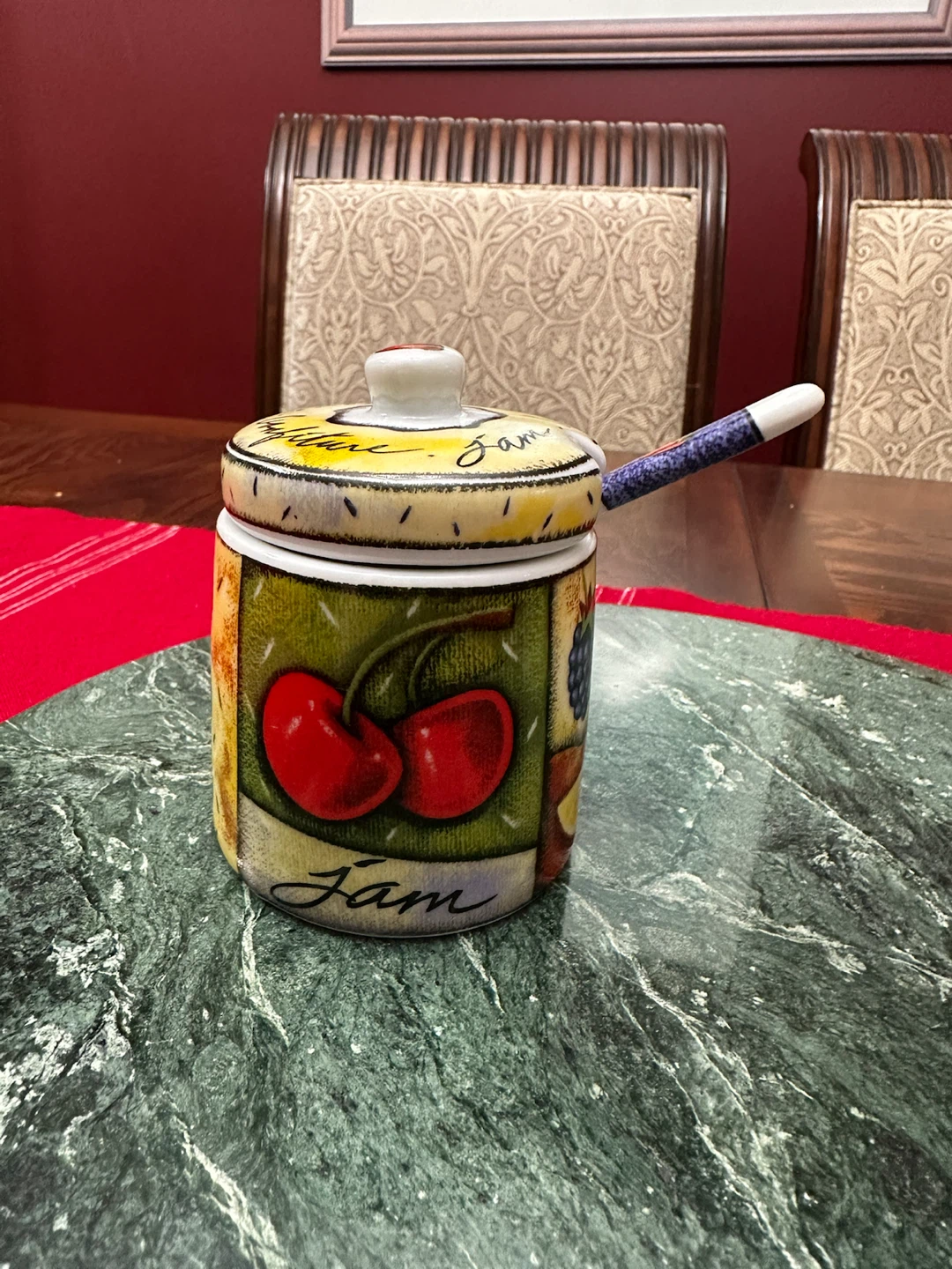 VTG Berry Jam Jar + Spoon - photo 5