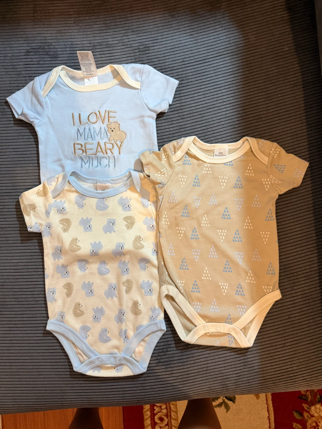 3 Baby Boy Bodysuits / Onesies – 3-6 Months – $5
