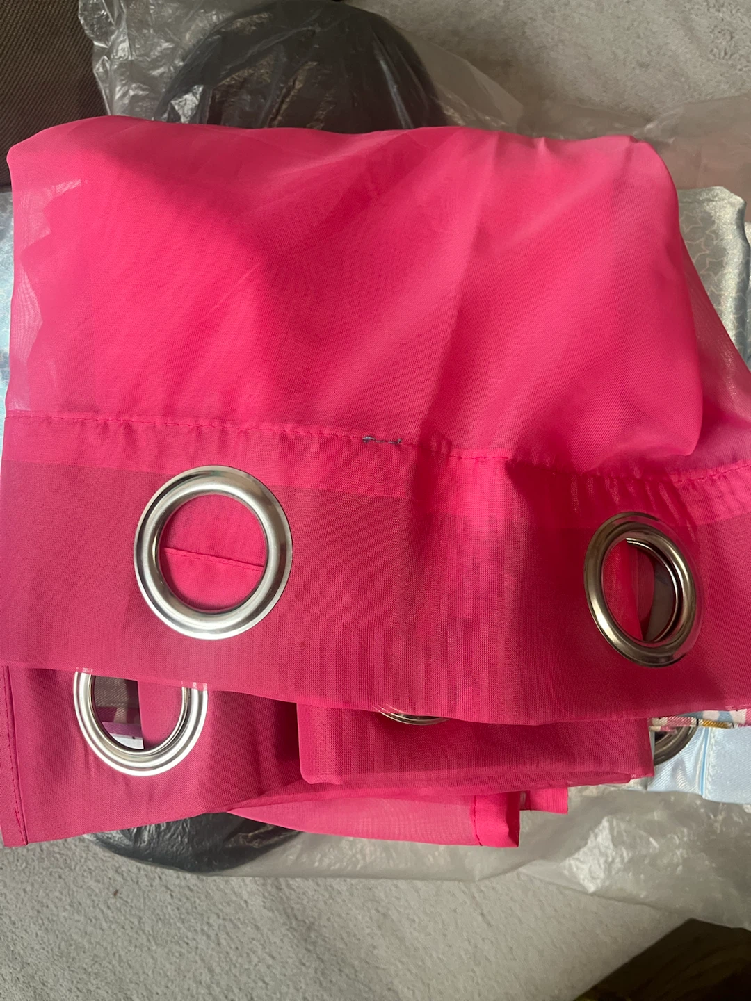 Character Print Curtains with Pink Sheer Overlay - photo 2