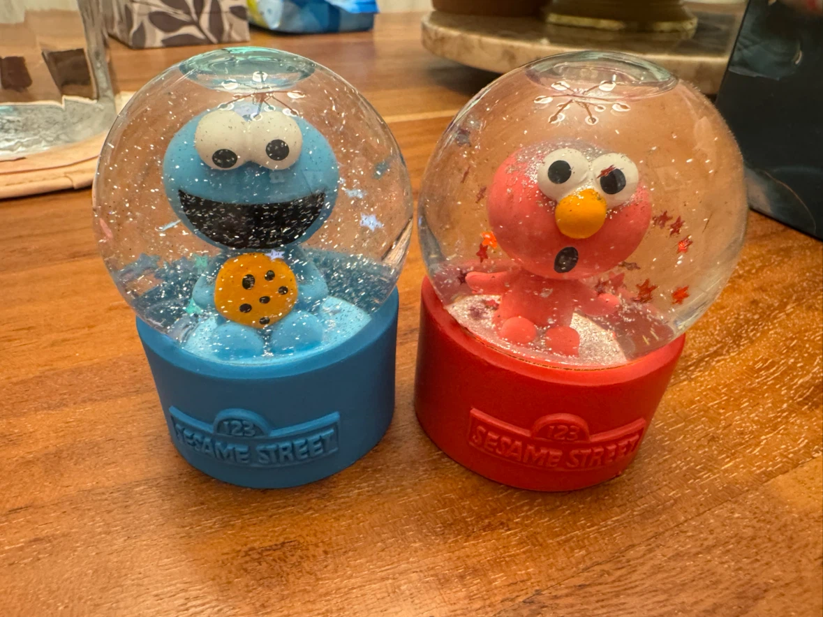 Sesame Street Cookie Monster & Elmo Snow Globes (Set of 2)