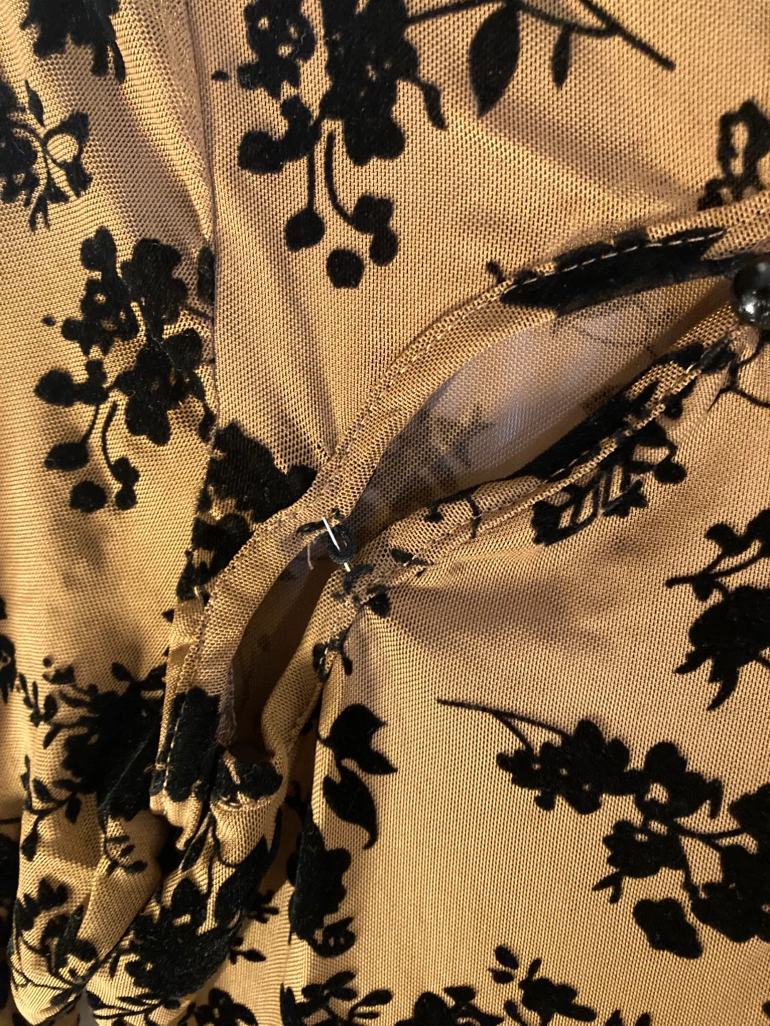 SHEIN Mesh Floral Long Sleeve Dress Size L - photo 3