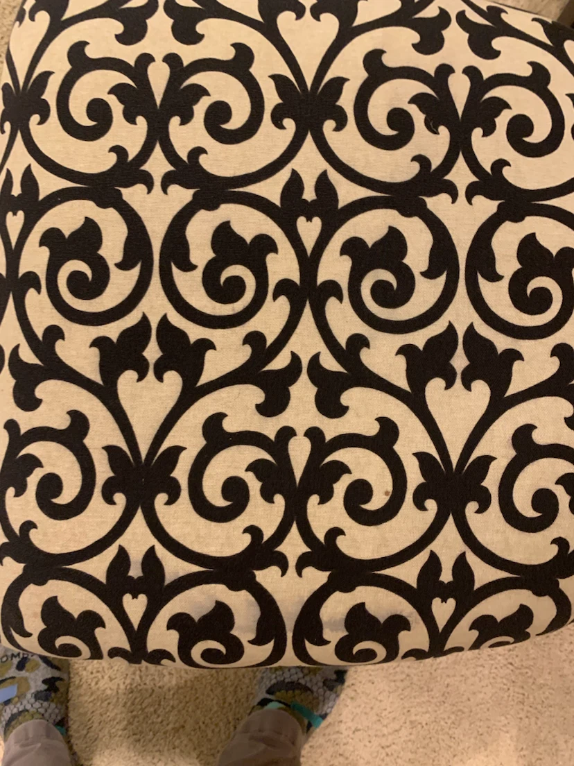 Set of 4 Black and White Patterned Dining Chairs - photo 3