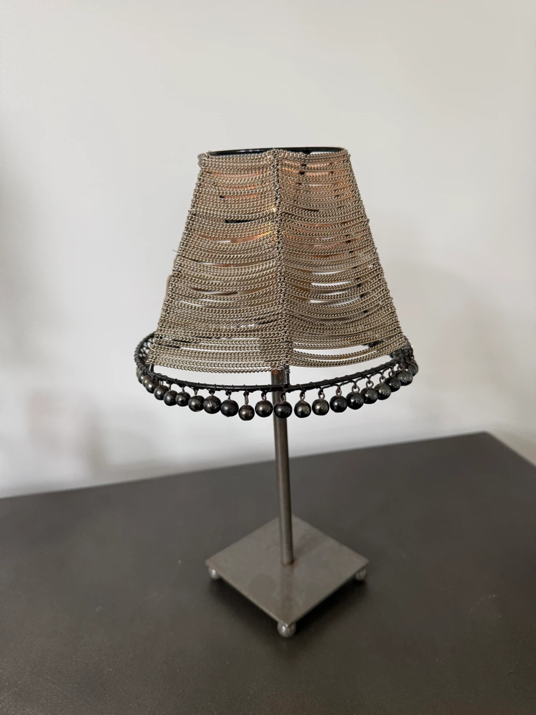 Chain and Bead Accent Lamp