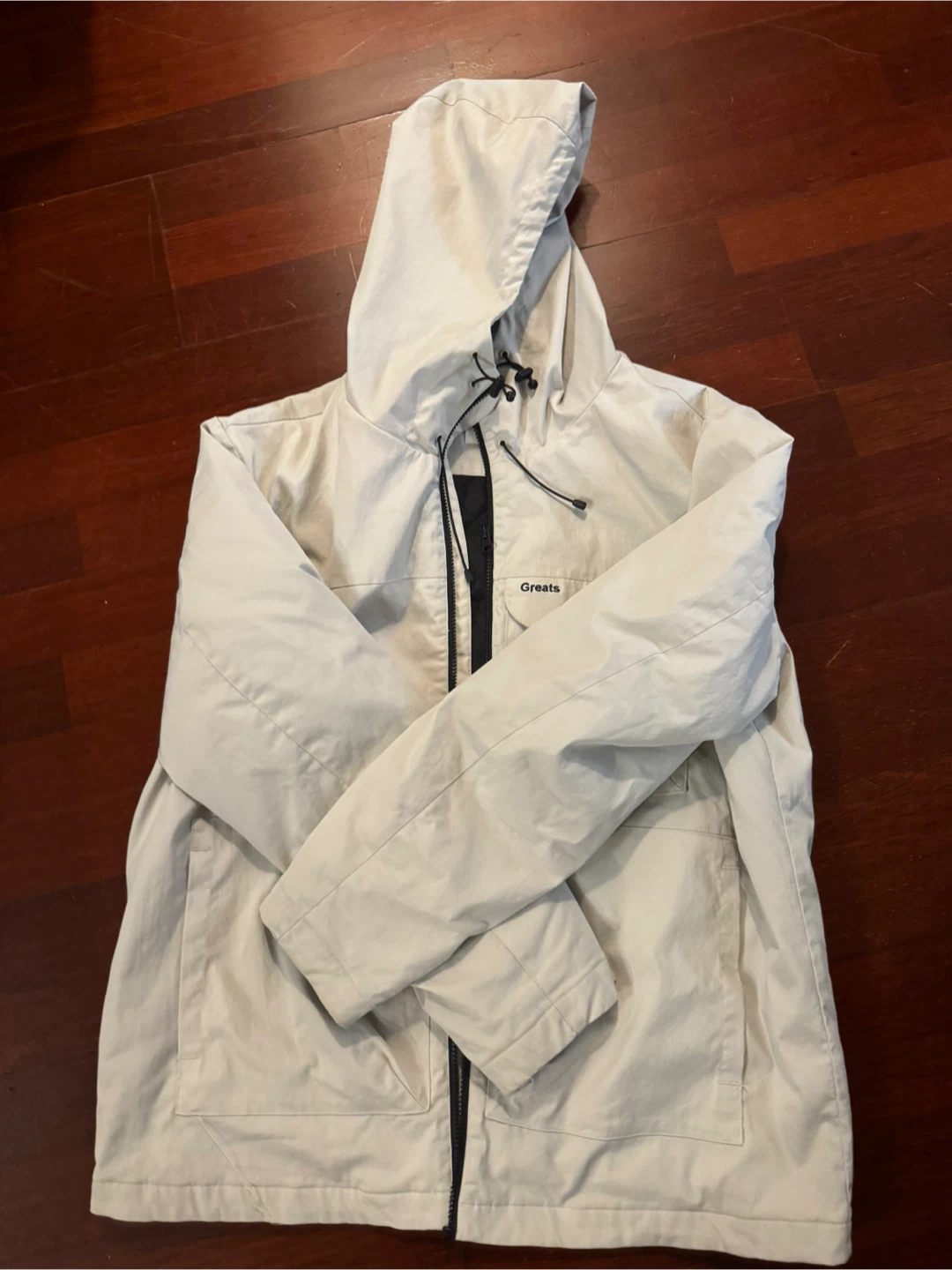 Greats Hooded Jacket - Cream - photo 2