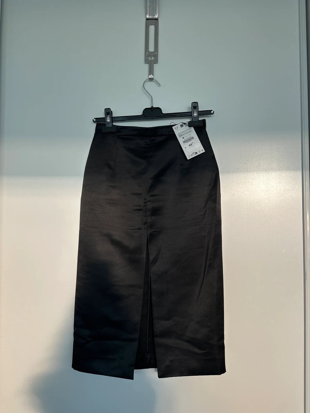 Zara black satin skirt XS