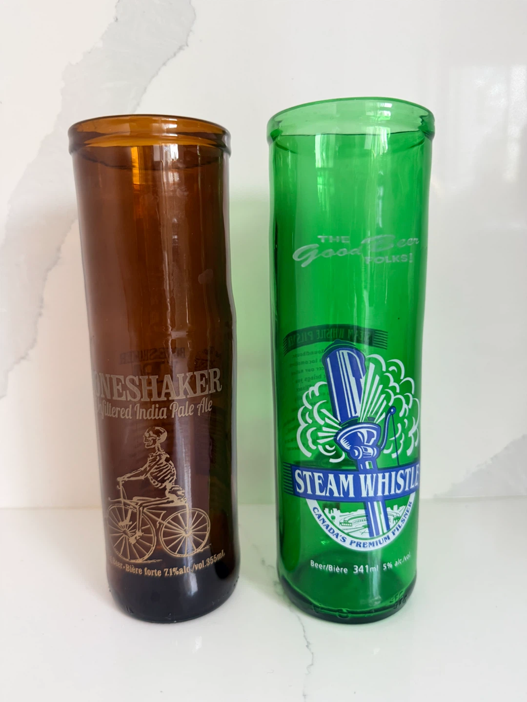Amsterdam Boneshaker IPA & Steam Whistle Pilsner Beer Glasses