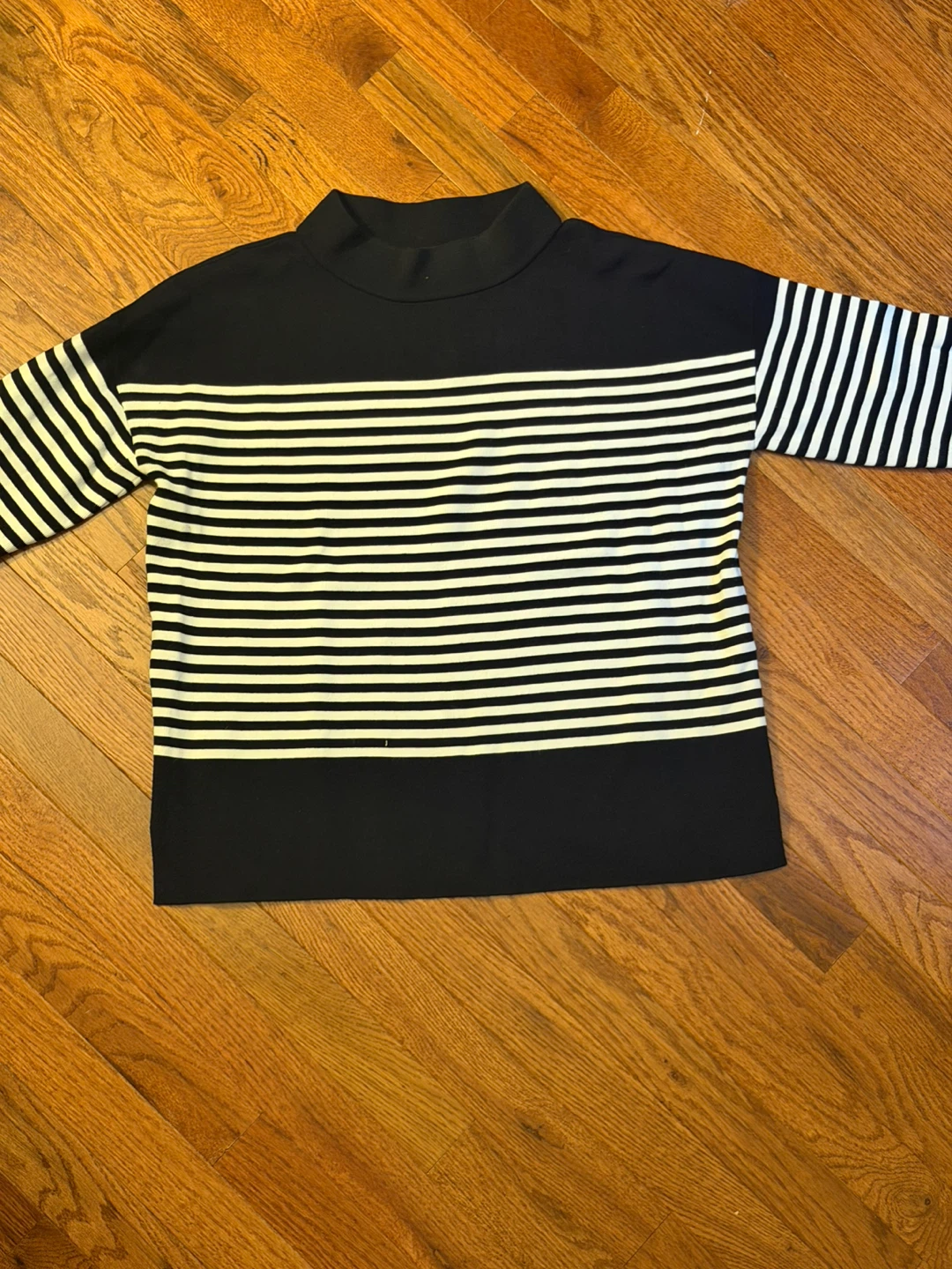 Hobbs London Striped Mock Neck Sweater - Size L