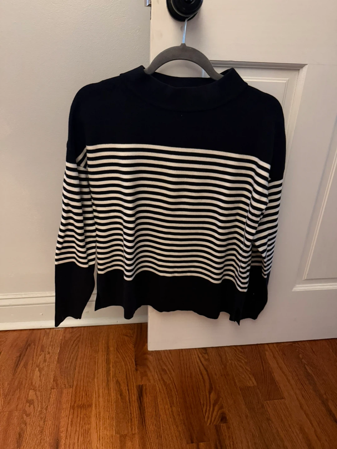 Hobbs London Striped Mock Neck Sweater - Size L - photo 2