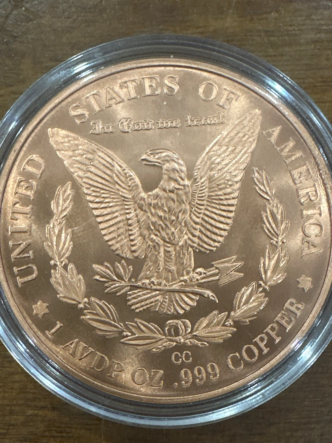 1 oz .999 Copper Round - Morgan Dollar Design