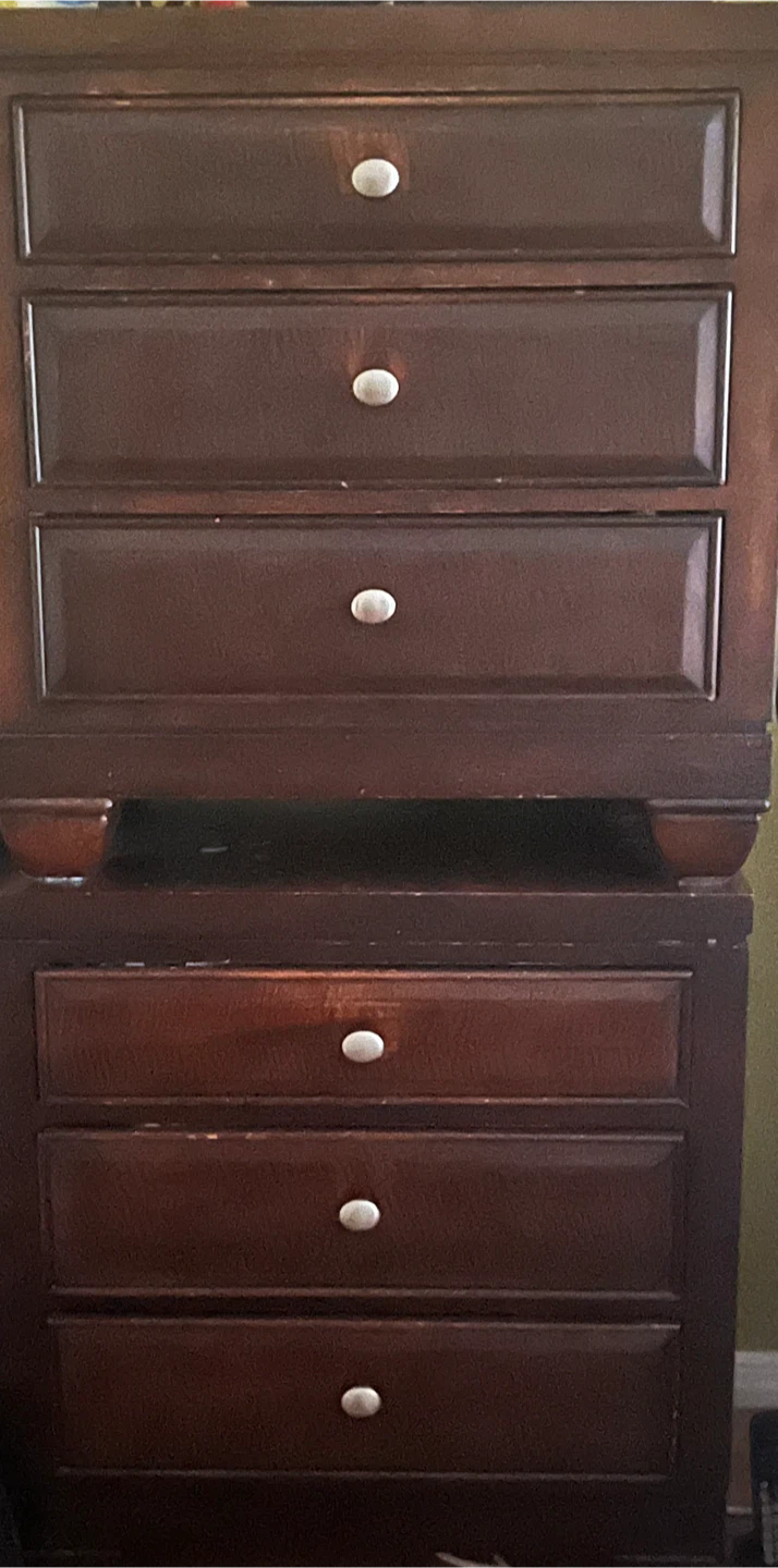 Dressers, head board, bed frame