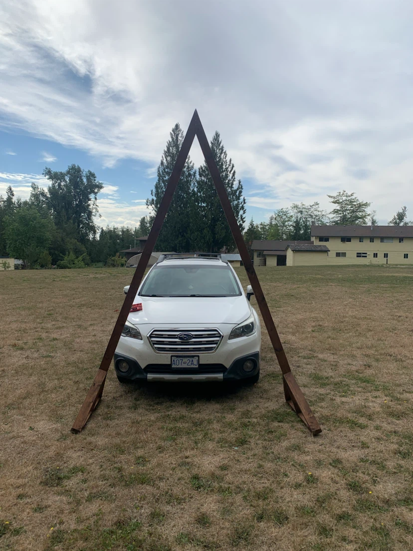 Triangle Wooden Wedding Arch - photo 2