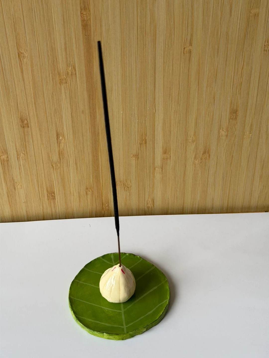 Handmade Modak and Banana Leaf Incense Holder - photo 2