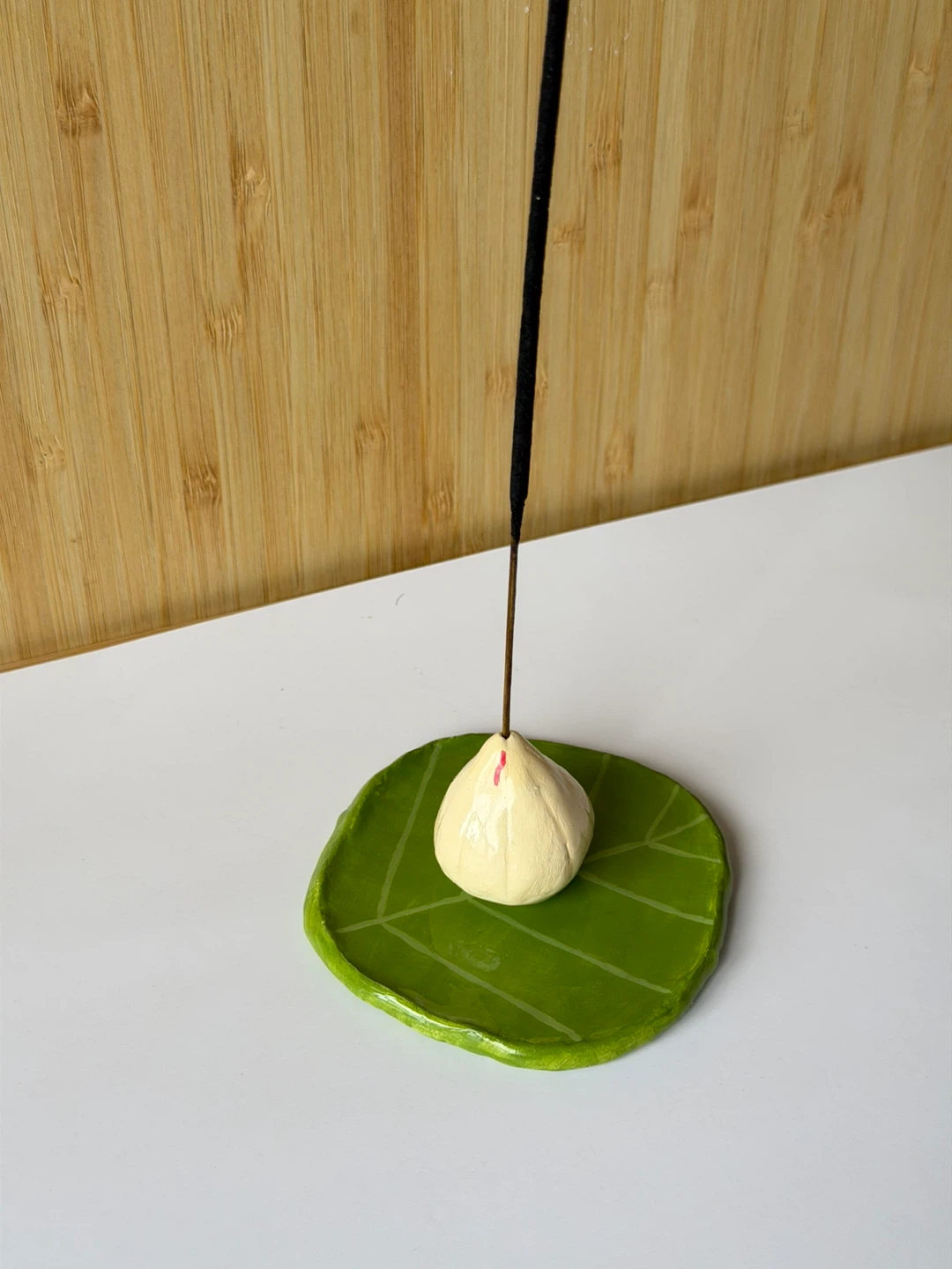 Handmade Modak and Banana Leaf Incense Holder - photo 4