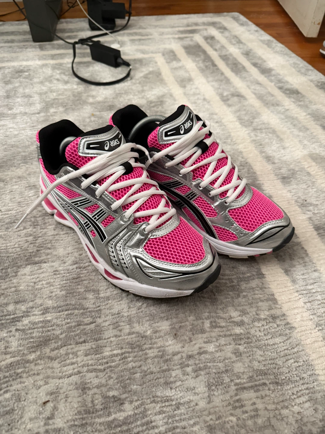 ASICS Men’s Pink Silver Running Shoes