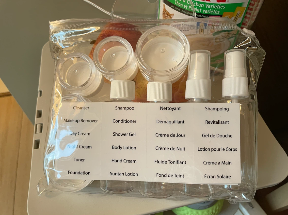 Travel Size Refillable Bottles and Jars Set