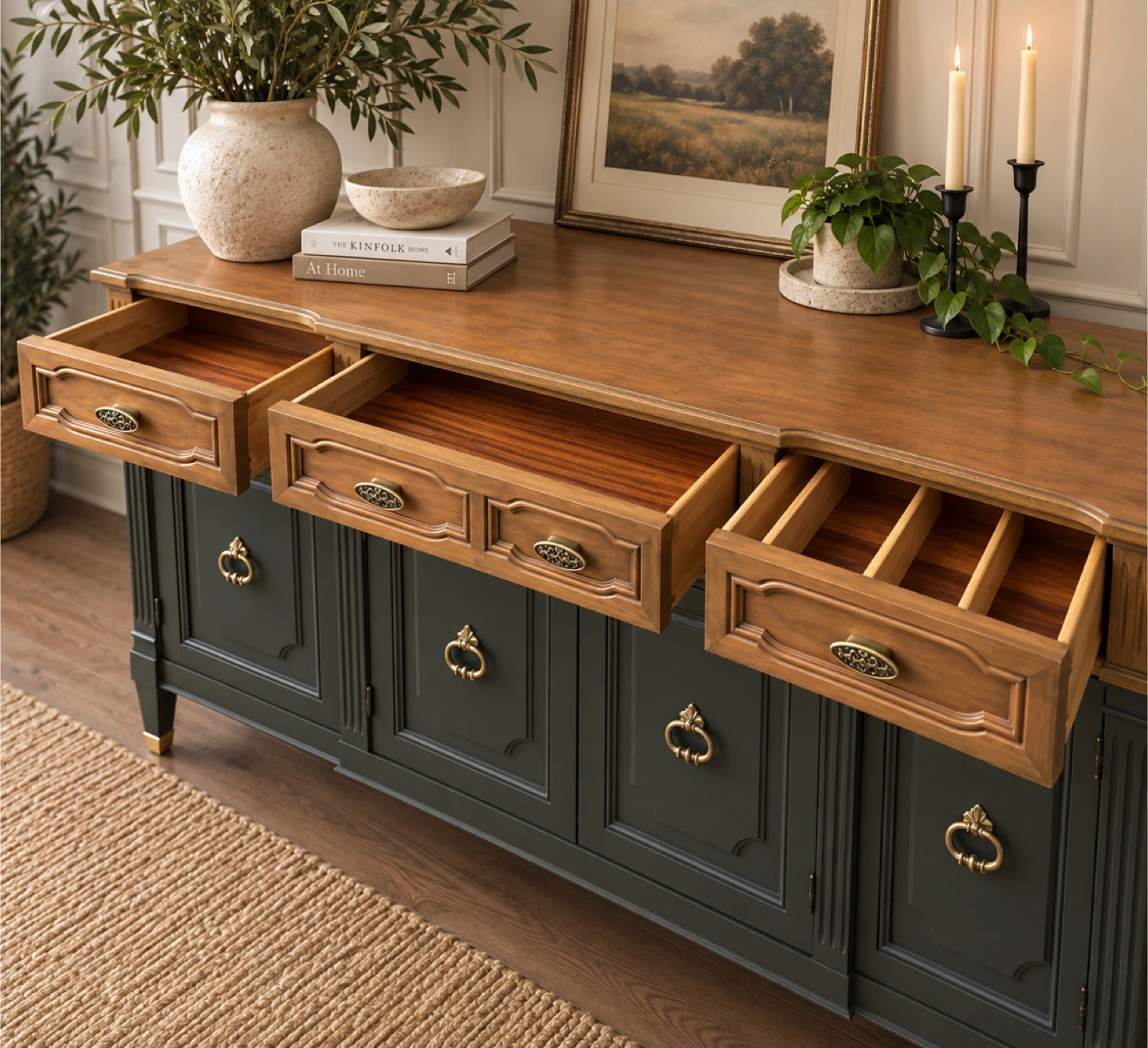 ✨ Vintage Refinished Credenza / Sideboard - photo 4